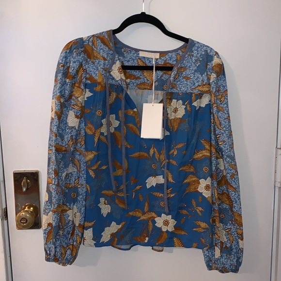 Ulla Johnson Joanie Blouse - Lapis - Picture 6 of 9